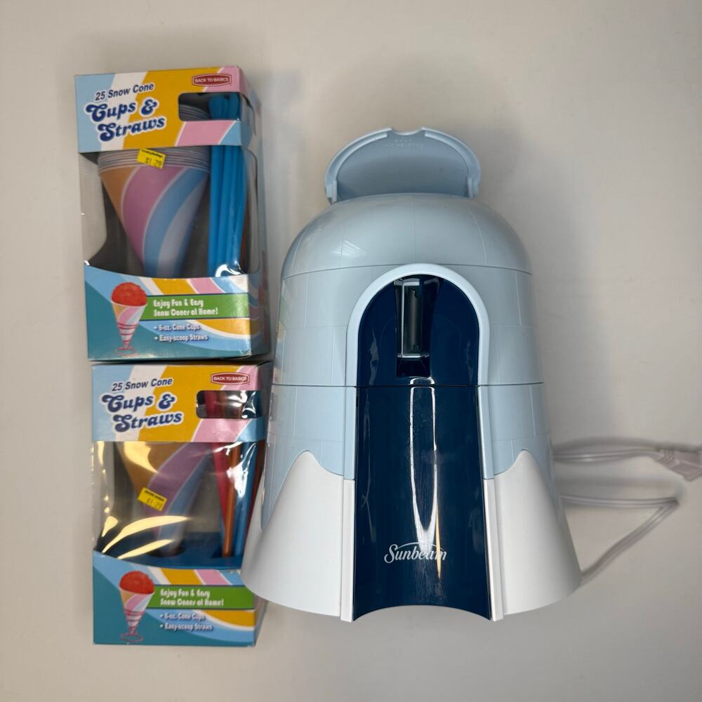 Sunbeam Igloo Snowcone Maker Blue White